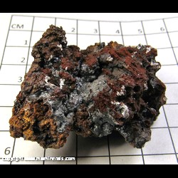 Mineral Specimen: Coronadite, Cerussite from South Mine, Broken Hill, Yancowinna Co., New South Wales, Australia