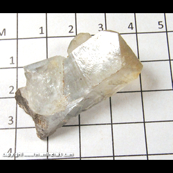 Mineral Specimen: Celestine (minor Sulfur on back) from Maybee, Monroe Co, Michigan Mineral Specimen: Celestine (minor Sulfur on back) from Maybee, Monroe Co, Michigan