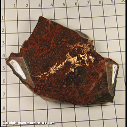 Mineral Specimen: Copper, Microcline, Epidote (epoxy coated) from Caledonia Mine, Ontonagon Co, Michigan Mineral Specimen: Copper, Microcline, Epidote (epoxy coated) from Caledonia Mine, Ontonagon Co, Michigan