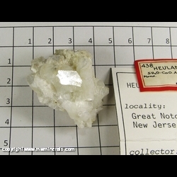 Mineral Specimen: Heulandite from Great Notch, New Jersey Mineral Specimen: Heulandite from Great Notch, New Jersey