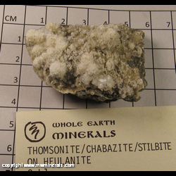 Mineral Specimen: Thomsonite, Chabazite and Stilbite on Heulandite from Goble, Columbia Co, Oregon Mineral Specimen: Thomsonite, Chabazite and Stilbite on Heulandite from Goble, Columbia Co, Oregon