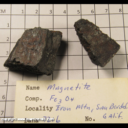 Mineral Specimen: Magnetite from Iron Mountain, Klamath Mts, Shasta Co., California