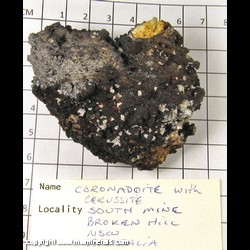 Mineral Specimen: Cerussite on Coronadoite from South Mine, Broken Hill, New South Wales, Australia Mineral Specimen: Cerussite on Coronadoite from South Mine, Broken Hill, New South Wales, Australia
