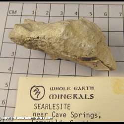 Mineral Specimen: Searlesite from near Cave Springs, Esmeralda Co., Nevada Mineral Specimen: Searlesite from near Cave Springs, Esmeralda Co., Nevada