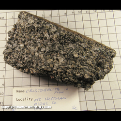 Minerals Specimen: Cristobalite in Obsidian from Mt. Hoffman, Modoc Co, California Minerals Specimen: Cristobalite in Obsidian from Mt. Hoffman, Modoc Co, California