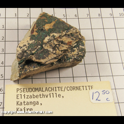 Mineral Specimen: Pseudomalachite, Cornetite from Elizabethville, Katanga, Dem. Rep. of Congo Mineral Specimen: Pseudomalachite, Cornetite from Elizabethville, Katanga, Dem. Rep. of Congo