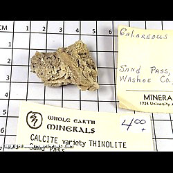Mineral Specimen: Calcite variety:Thinolite from Sand Pass, near Pyramid Lake, Washoe Co.,, Nevada Mineral Specimen: Calcite variety:Thinolite from Sand Pass, near Pyramid Lake, Washoe Co.,, Nevada