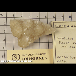 Minerals Specimen: Colemanite from Mt. Blanco, Death Valley, Inyo Co., California Minerals Specimen: Colemanite from Mt. Blanco, Death Valley, Inyo Co., California