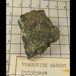 Mineral Specimen: Uvarovite Garnet from Outokumpu, Finland Mineral Specimen: Uvarovite Garnet from Outokumpu, Finland