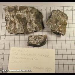 Mineral Specimen: Quartz - 3 pieces from Old Hopland Grade, Mendocino Co., California