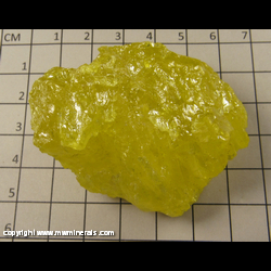 Minerals Specimen: Sulfur from Maybee, Monroe Co, Michigan Minerals Specimen: Sulfur from Maybee, Monroe Co, Michigan