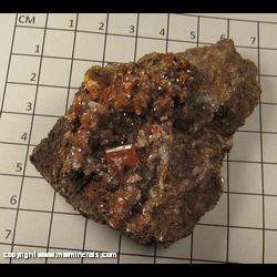 Mineral Specimen: Wulfenite, Calcite from Red Cloud Mine, La Paz Co., Arizona Mineral Specimen: Wulfenite, Calcite from Red Cloud Mine, La Paz Co., Arizona