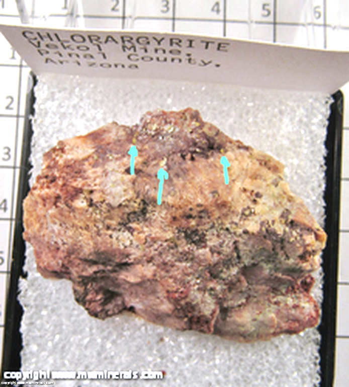 Mineral Specimen: Chlorargyrite from Vekol Mine, Pinal Co., Arizona Mineral Specimen: Chlorargyrite from Vekol Mine, Pinal Co., Arizona