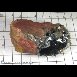 Mineral Specimen: Hematite variety: Micaceous, Jaspilite from Jackson Mine, Marquette Co., Michigan Mineral Specimen: Hematite variety: Micaceous, Jaspilite from Jackson Mine, Marquette Co., Michigan
