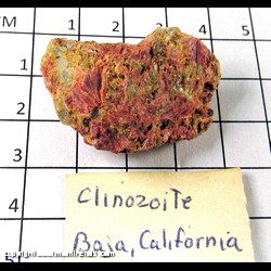Mineral Specimen: Clinozoisite, Quartz, Andradite garnet (on bottom of specimen) from Rancho de Tepueste, near Alamos, Sonora, Mexico Mineral Specimen: Clinozoisite, Quartz, Andradite garnet (on bottom of specimen) from Rancho de Tepueste, near Alamos, Sonora, Mexico