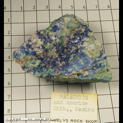 Mineral Specimen: Azurite, Malachite from Chihuahua, Mexico Mineral Specimen: Azurite, Malachite from Chihuahua, Mexico