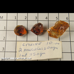 Mineral Specimen: Citrine - Gem Grade from Brazil Mineral Specimen: Citrine - Gem Grade from Brazil