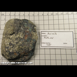 Minerals Specimen: Bornite, Pyrite from Ruth mine,�Ruth pit,�Robinson District,�White Pine Co.,�Nevada Minerals Specimen: Bornite, Pyrite from Ruth mine,�Ruth pit,�Robinson District,�White Pine Co.,�Nevada