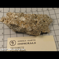 Mineral Specimen: Tridymite from Smith Peak, Plumas Co., California Mineral Specimen: Tridymite from Smith Peak, Plumas Co., California