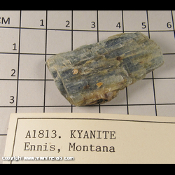 Minerals Specimen: Kyanite from Ennis, Madison Co., Montana Minerals Specimen: Kyanite from Ennis, Madison Co., Montana