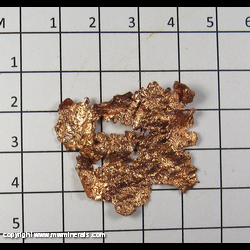 Mineral Specimen: Copper, variety: Sheet from Caledonia Mine, Ontonagon Co, Michigan Mineral Specimen: Copper, variety: Sheet from Caledonia Mine, Ontonagon Co, Michigan