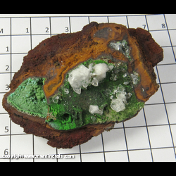 Mineral Specimen: Conichalcite, Calcite from Mapimi, Durango, Mexico Mineral Specimen: Conichalcite, Calcite from Mapimi, Durango, Mexico