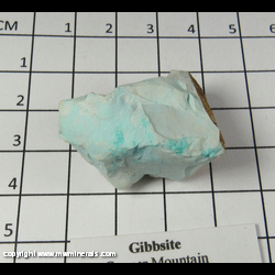 Mineral Specimen: Gibbsite (Copper Stained) from Copper Mountain, Box Elder Co., Utah