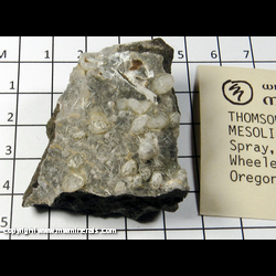 Mineral Specimen: Thomsonite, Chabazite and Mesolite from Spray, Wheeler Co,  Oregon