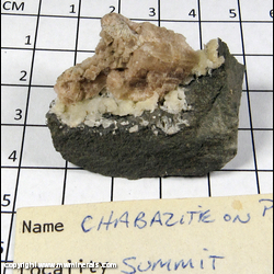 Mineral Specimen: Chabazite on Prehnite from Summit, Union Co, New Jersey Mineral Specimen: Chabazite on Prehnite from Summit, Union Co, New Jersey