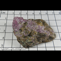 Mineral Specimen: Stichtite on Serpentine from Stichtite Hill, Dundas, Tasmania, Australia Mineral Specimen: Stichtite on Serpentine from Stichtite Hill, Dundas, Tasmania, Australia
