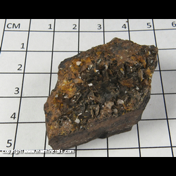 Mineral Specimen: Sturmanite from N'Chwaning mines, Kuruman, Kalahari manganese fields, Northern Cape Province, South Africa Mineral Specimen: Sturmanite from N'Chwaning mines, Kuruman, Kalahari manganese fields, Northern Cape Province, South Africa