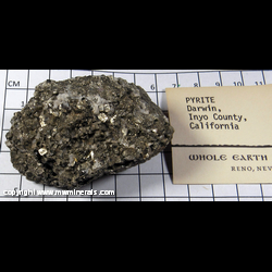 Mineral Specimen: Pyrite from Darwin, Inyo Co., California Mineral Specimen: Pyrite from Darwin, Inyo Co., California