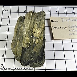 Mineral Specimen: Diopside variety: Salite from Casting Copper Mine, Lyon Co, Nevada Mineral Specimen: Diopside variety: Salite from Casting Copper Mine, Lyon Co, Nevada