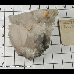 Mineral Specimen: Calcite with Phantoms and minor Pyrite from Mapimi, Durango, Mexico