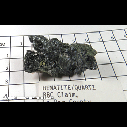 Mineral Specimen: Hematite, Quartz from BBC Claim, La Paz Co., Arizona Mineral Specimen: Hematite, Quartz from BBC Claim, La Paz Co., Arizona