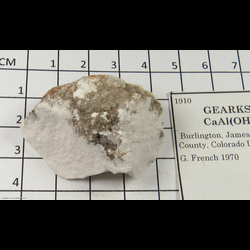 Mineral Specimen: Gearksutite from Burlington Mine, Jamestown, Boulder Co., Colorado Mineral Specimen: Gearksutite from Burlington Mine, Jamestown, Boulder Co., Colorado