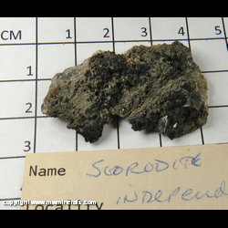 Mineral Specimen: Scorodite from Independence Mine, Eureka Co, Nevada Mineral Specimen: Scorodite from Independence Mine, Eureka Co, Nevada