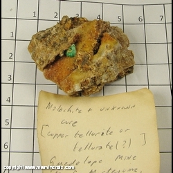 Mineral Specimen: Malachite and unknown from Gauadalope Mine, West of Moctezuma, Sonora, Mexico Mineral Specimen: Malachite and unknown from Gauadalope Mine, West of Moctezuma, Sonora, Mexico