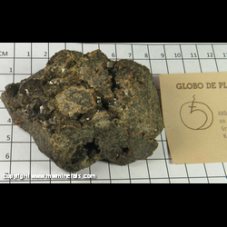 Mineral Specimen: Andradite Garnet on Uralite from Grua, Hadalund, Norway Mineral Specimen: Andradite Garnet on Uralite from Grua, Hadalund, Norway