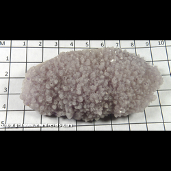 Mineral Specimen: Amethsyt coated with Druze Calcite from Guanajuato, Guanajuato, Mexico