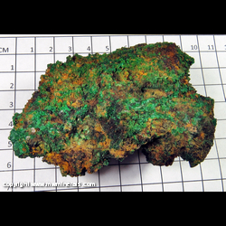 Mineral Specimen: Brochantite from War Eagle Mine, Shoshone Mines, Upper Noonday Camp, Nopah Range, Inyo Co., California Mineral Specimen: Brochantite from War Eagle Mine, Shoshone Mines, Upper Noonday Camp, Nopah Range, Inyo Co., California