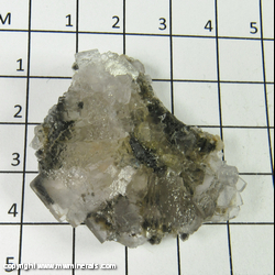 Mineral Specimen: Fluorite with Included Stibnite from Boulder Hill Mine near Wellington, Douglas Co., Arizona Mineral Specimen: Fluorite with Included Stibnite from Boulder Hill Mine near Wellington, Douglas Co., Arizona
