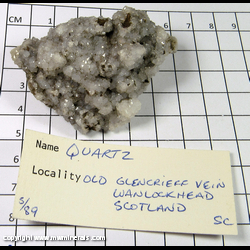 Mineral Specimen: Quartz from Old Glencrieff Vein, Wanlockhead, Dumfries & Galloway, Scotland