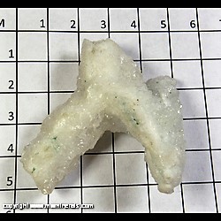 Mineral Specimen: Calcite, Stalactic with minor included Malachite from Southwestern Mine, Bisbee, Warren District, Cochise Co., Arizona Mineral Specimen: Calcite, Stalactic with minor included Malachite from Southwestern Mine, Bisbee, Warren District, Cochise Co., Arizona