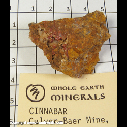 Mineral Specimen: Cinnabar from Culver-Baer Mine, North Fork Little Sulphur Creek, Cloverdale, West Mayacmas Dist., Mayacmas Mts., Sonoma Co., California