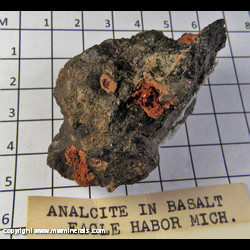 Mineral Specimen: Analcime (Heavily Included) from Eagle Harbor, Keweenaw Co., Michigan Mineral Specimen: Analcime (Heavily Included) from Eagle Harbor, Keweenaw Co., Michigan