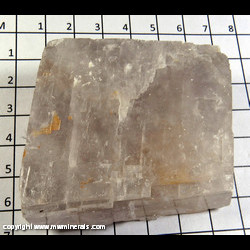 Mineral Specimen: Calcite Cleavage (Zoned Flouresence - SW blue & Phosphor, LW - pink) from Logansport, Cass Co., Indiana Mineral Specimen: Calcite Cleavage (Zoned Flouresence - SW blue & Phosphor, LW - pink) from Logansport, Cass Co., Indiana