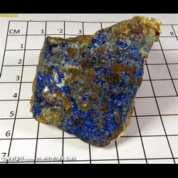 Mineral Specimen: Linarite, minor Brochantite from Churchill Co., Nevada Mineral Specimen: Linarite, minor Brochantite from Churchill Co., Nevada