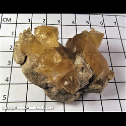 Mineral Specimen: Calcite from Holloway Quarry, Berlin Twp., Monroe Co., Michigan Mineral Specimen: Calcite from Holloway Quarry, Berlin Twp., Monroe Co., Michigan