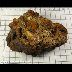 Mineral Specimen: Calcite, Hemimorphite, minor Wulfenite from Blue Bell Mine, Soda Mts, Silver Lake Dist., San Bernardino Co., California Mineral Specimen: Calcite, Hemimorphite, minor Wulfenite from Blue Bell Mine, Soda Mts, Silver Lake Dist., San Bernardino Co., California